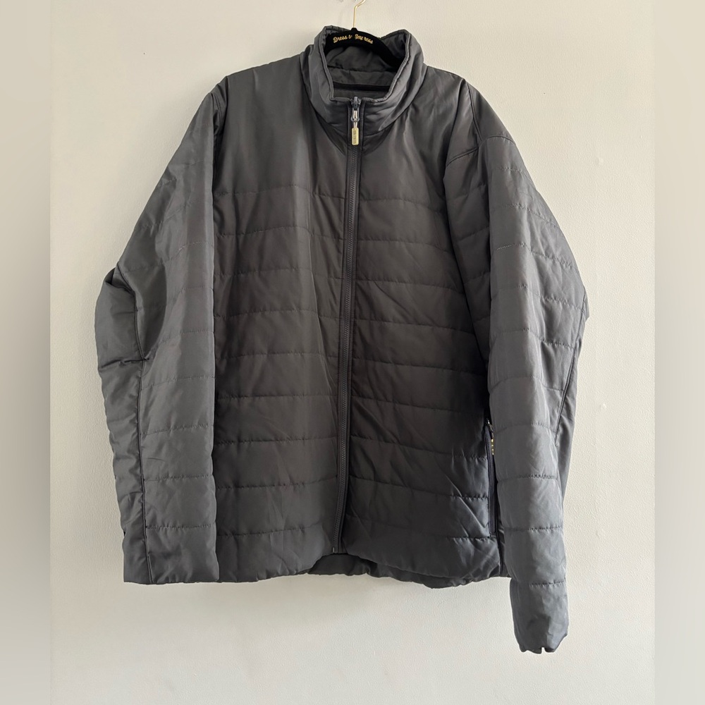 Elevate Men's Lightweight Quilted Jacket Charcoal Gray XXL